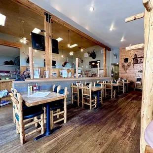 the inside of a restaurant