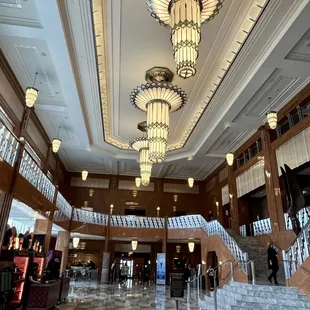 the lobby of the hotel