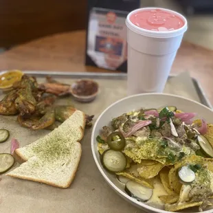 Lunch is served - don't forget the Strawberry Lemonade