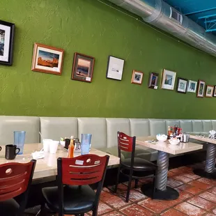 Wall bench seating with art for sale