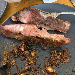 Ribs hard to eat. Tough and hard to eat. Also too spicy for my daughter.