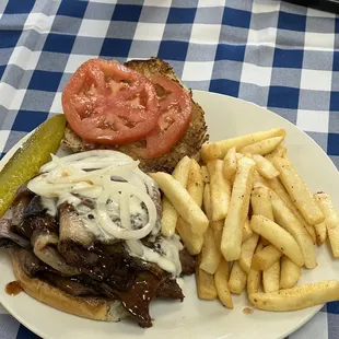 Slow smoked brisket sandwich