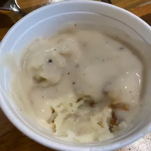 Don't get these. I rate mashed potatoes on whether I'd finish them if I'm full... I didn't finish them when I was full.