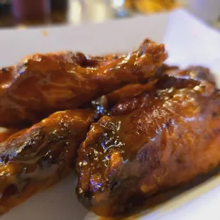 Smoked wings then fried!!!!  AMAZING!!!!  Smoke ring shows and adds an incredible flavor.