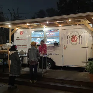 Taco truck outside
