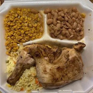 Chicken plate (that corn is )