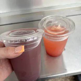 Blueberry and strawberry lemonade