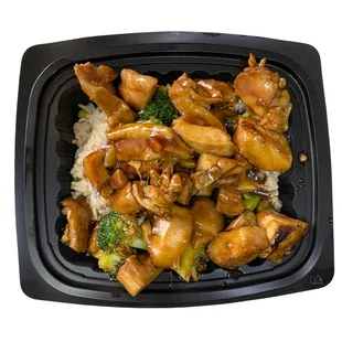 Bourbon chicken bowl