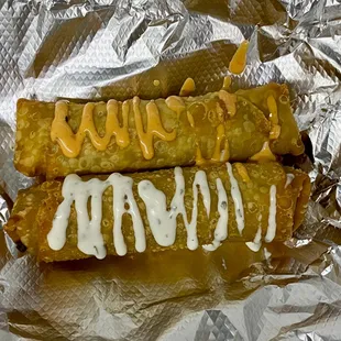 Eggrolls with dipping sauces