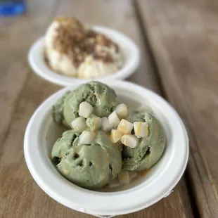 Green tea ice cream