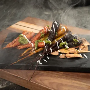 the smoke coming from the carrots