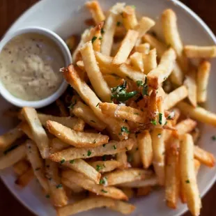 Duckfat Truffle Fries, awarded &quot;Best Fries&quot; by San Diego Magazine and &quot;Best Spot for French Fries&quot; by Best of California.