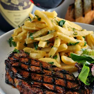 New York Strip with Duck Fat Truffle Fries