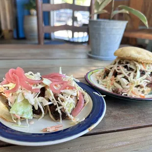 Burnt End Tacos and Brisket Slider