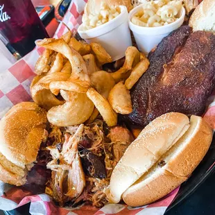 The Sampler Platter. Check out those taters!
