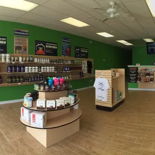 Supplements and smoothie bar.