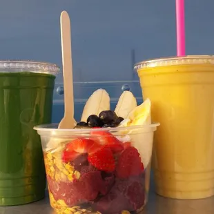 Green Smoothie, Warrior Bowl, Strawberry Blonde