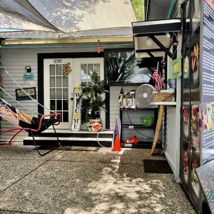 a woman in a hammock