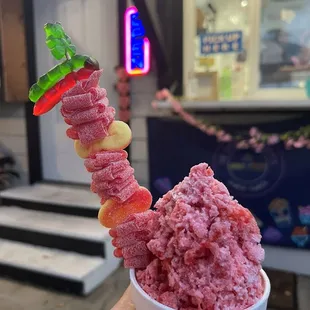 Medium size tigers blood with a cream and candy topper