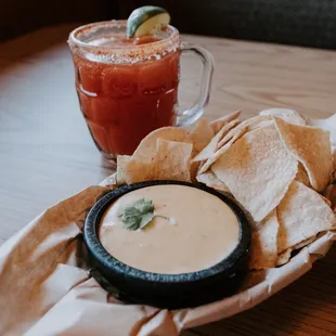 Queso and Michelada