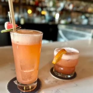 Two amazing cocktails- the  Buckhunter and Larry Bird