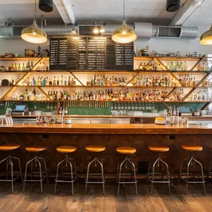 the bar