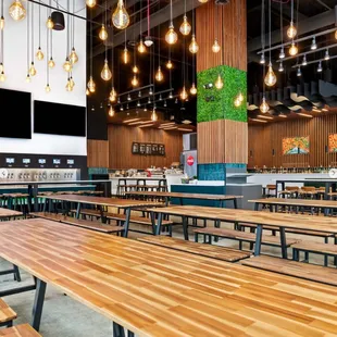 Beer Hall with 45 Tap Self-Pour Beers, Stouts, &amp; Wines.  CHEERS!