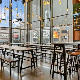 Huntington Place aka Cobo directly across The Social Brews