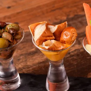 a variety of appetizers