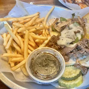 Philly cheesesteak was delicious!