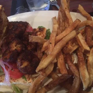 Blackened Shrimp Po-Boy Sandwich