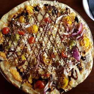 Veggie Hummus Pizza