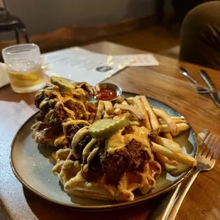 Chicken &amp; Waffles with the Lumberjack to Drink