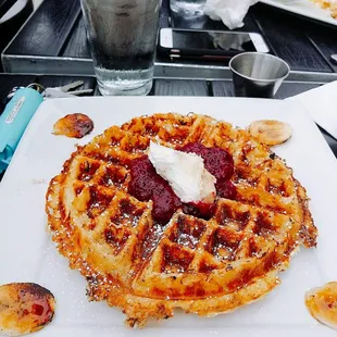 Peanut Butter French Toast Waffles
