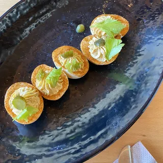 Bloody Mary Deviled Eggs