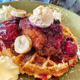 Peanut Butter French Toast Waffles