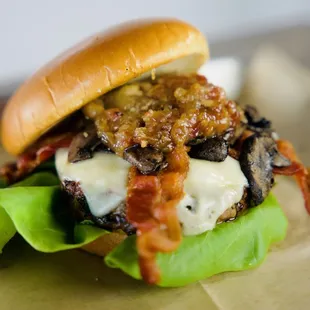 Bacon jam burger