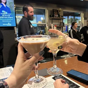 Chocolate and dirty martinis