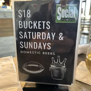 Bucket of Beer Special