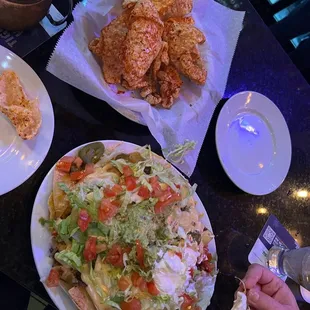 Nachos and chicharonnes