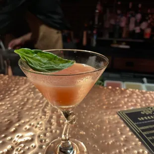 Watermelon Basil Martini