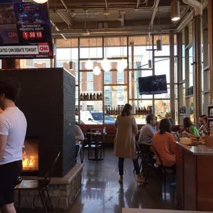 Fireplace and seating area