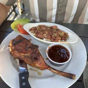 Smoked Tomahawk Pork Chop
