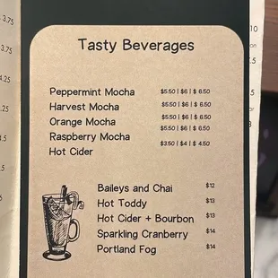 11.26.22 seasonal drink menu