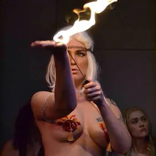 Xena Zeit-Geist as Khaleesi Daenerys Stormborn at The Society of Sin&apos;s Game of Thrones show