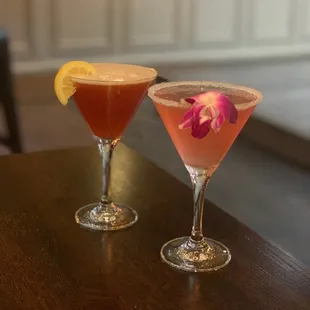 two cocktails