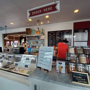 the inside of a coffee shop