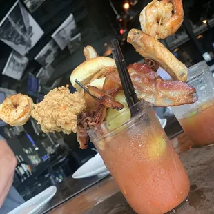Loaded Bloody Mary on the brunch menu!