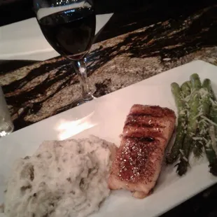Salmon with Honey Siracha glaze. OH MY!