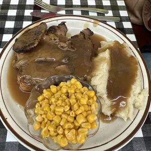 Hot roast beef and corn